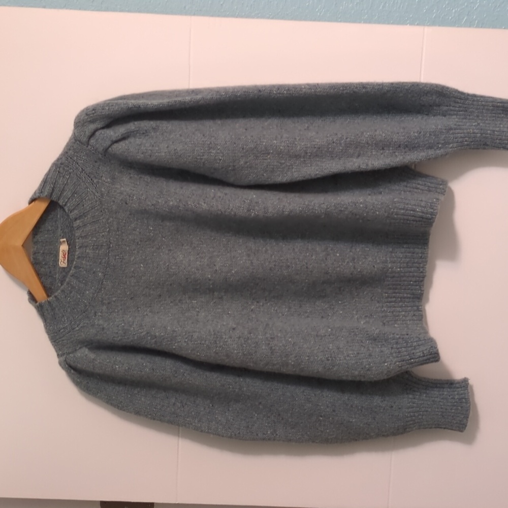 Faherty Women's Crew Neck Sweater in Light Gray - Picture 8 of 15
